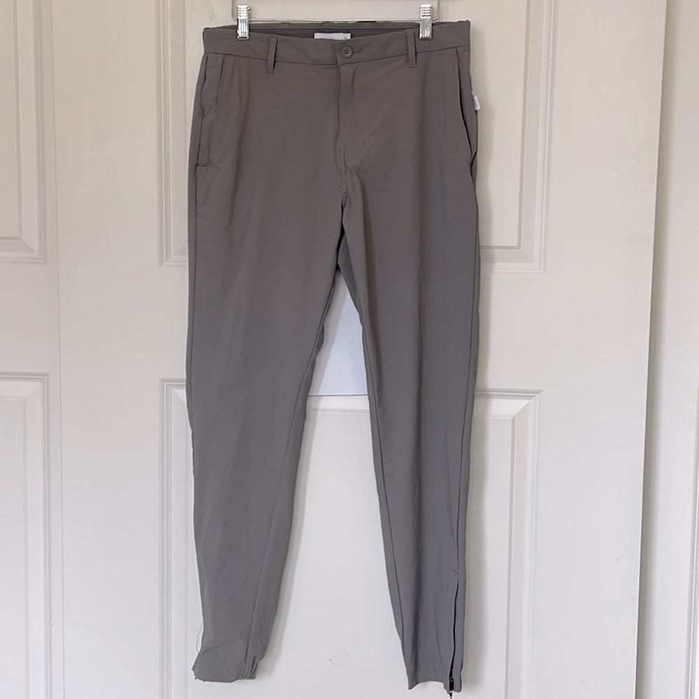 Onia Nylon Gray Ankle Zip Pant Jogger 30 Loungewear Comfort Casual